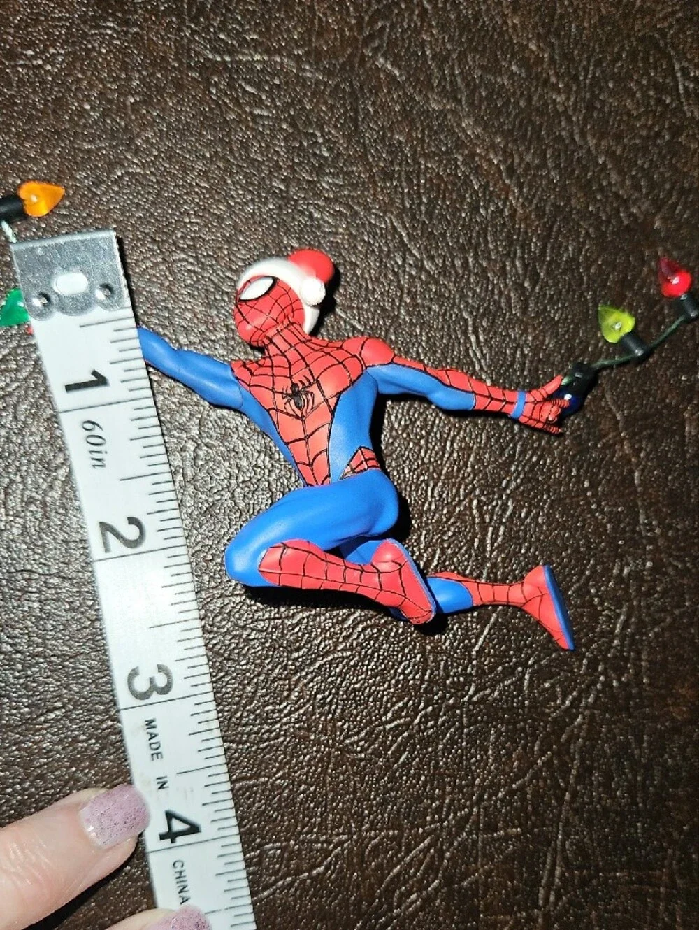 Hallmark Spider-Man In Full Swing Red and Blue Holiday Ornament